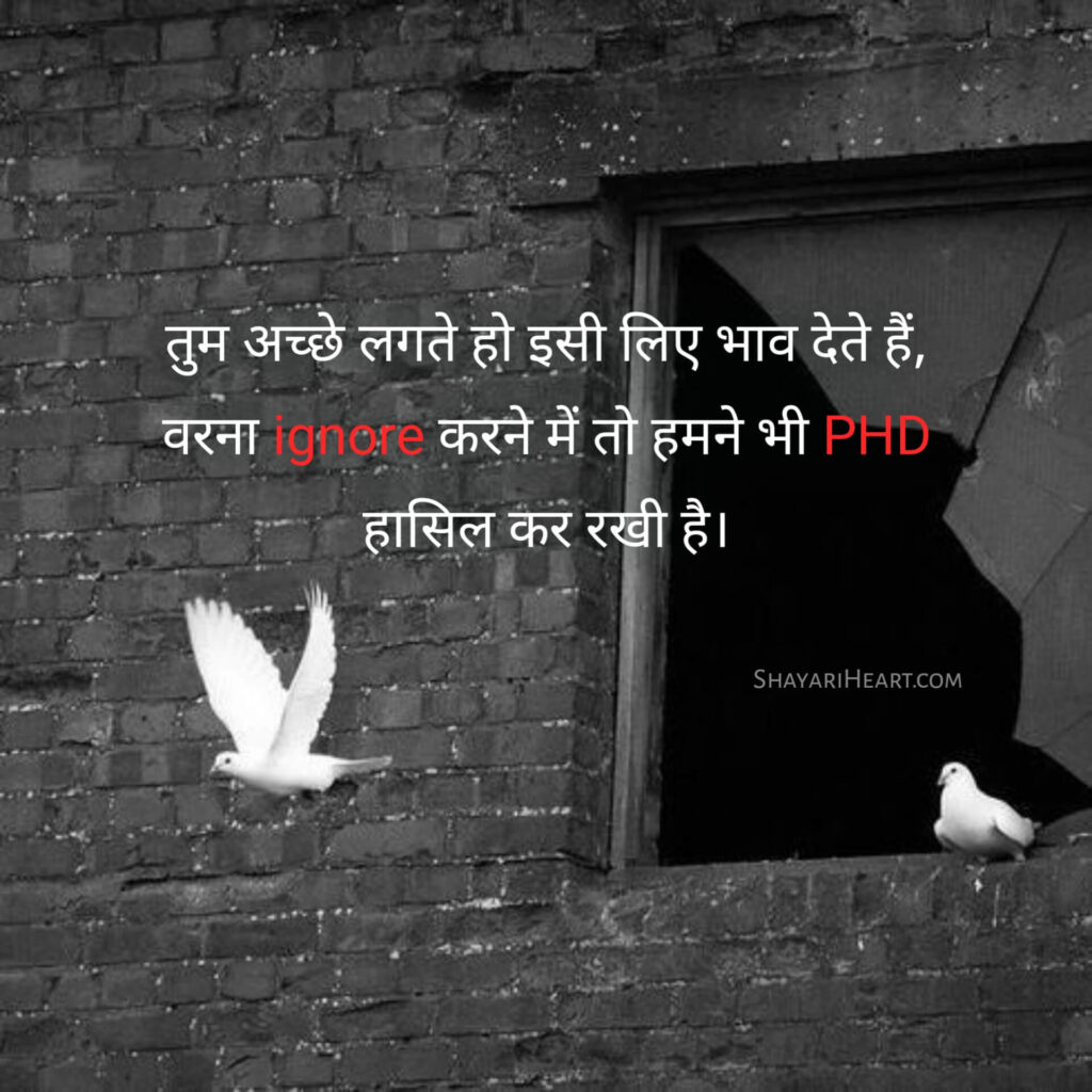 Attitude Ignore Shayari